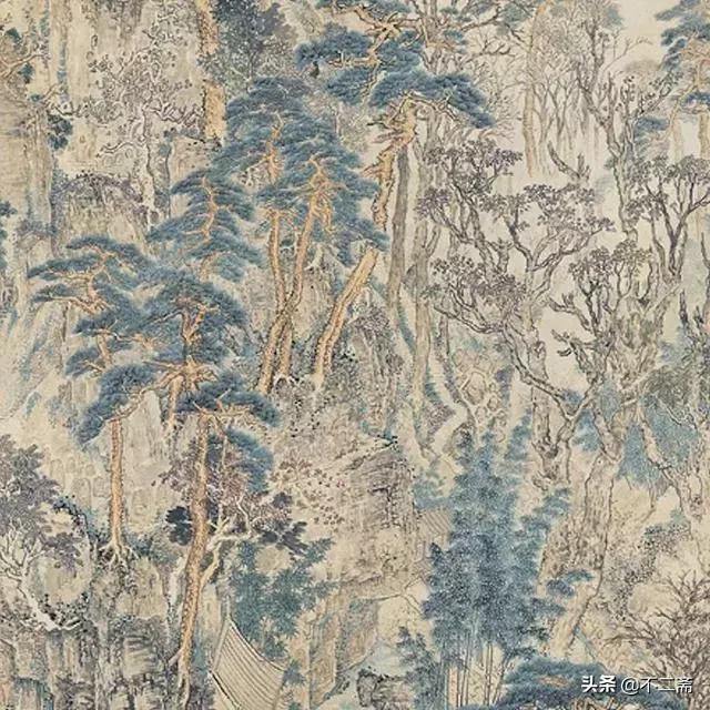 中国山水画巅峰之作溪山行旅图,明代画家张宏摹溪山行旅图