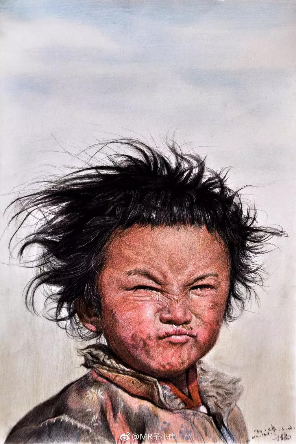 写实彩铅画,超好看素描画迪丽热巴