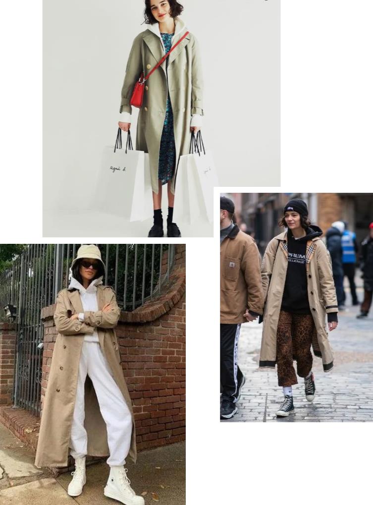 风衣10套穿搭,永不过时的风衣搭配图