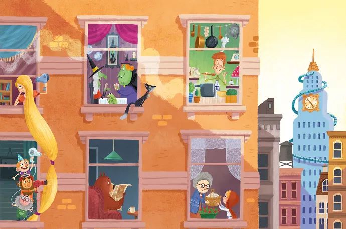 英国风情图画,天真浪漫的儿童插画