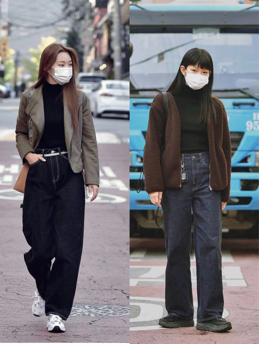 很有冬日韩系穿搭韵味,简约耐看的韩系秋冬穿搭范本