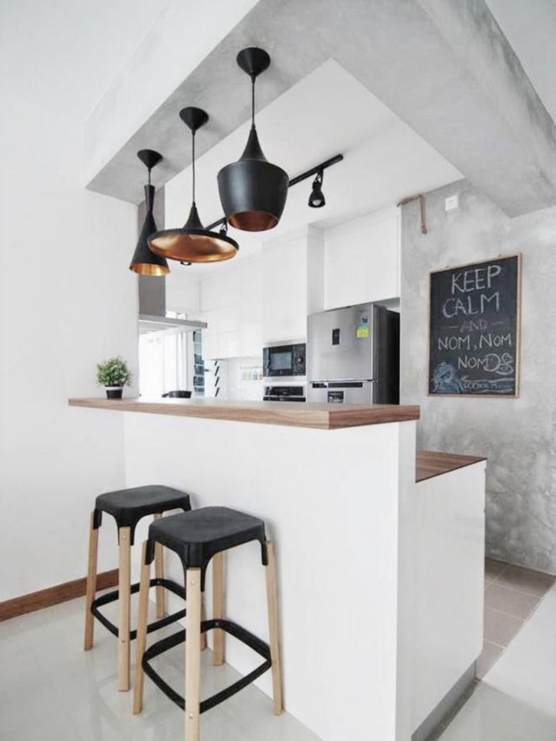 全屋吧台设计,极简风格家庭吧台设计