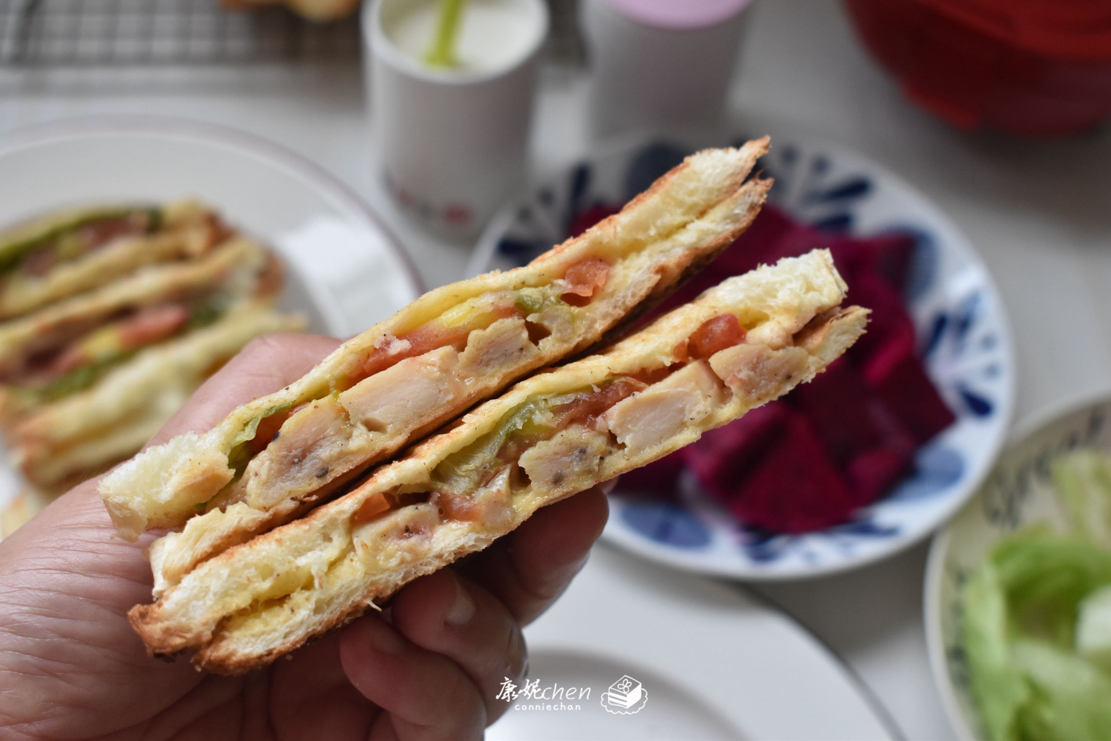 快手三文治简单做法,最简单的三文治早餐