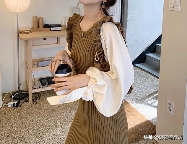 韩版穿搭女装高级感春,女装毛衣新款韩风搭配