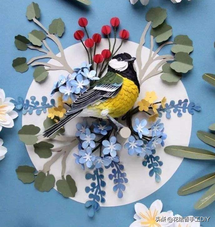 纸艺教程教你用彩纸diy简易花瓶,纸艺教程教你用彩纸diy漂亮的墙花