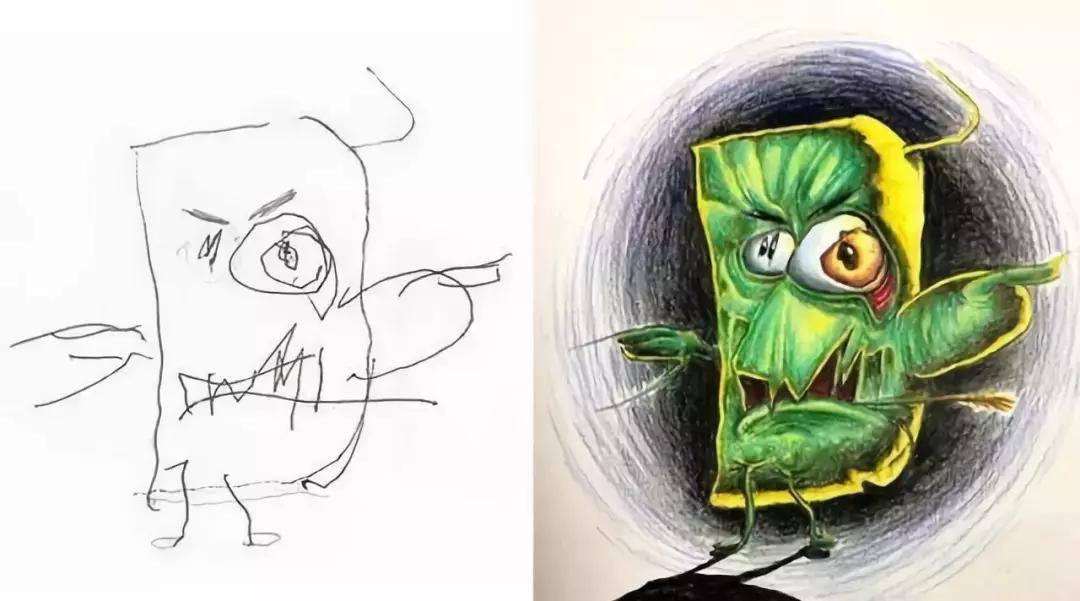 老爸爆改女儿的灵魂涂鸦,登上TED,创造出最有爱的艺术合作!