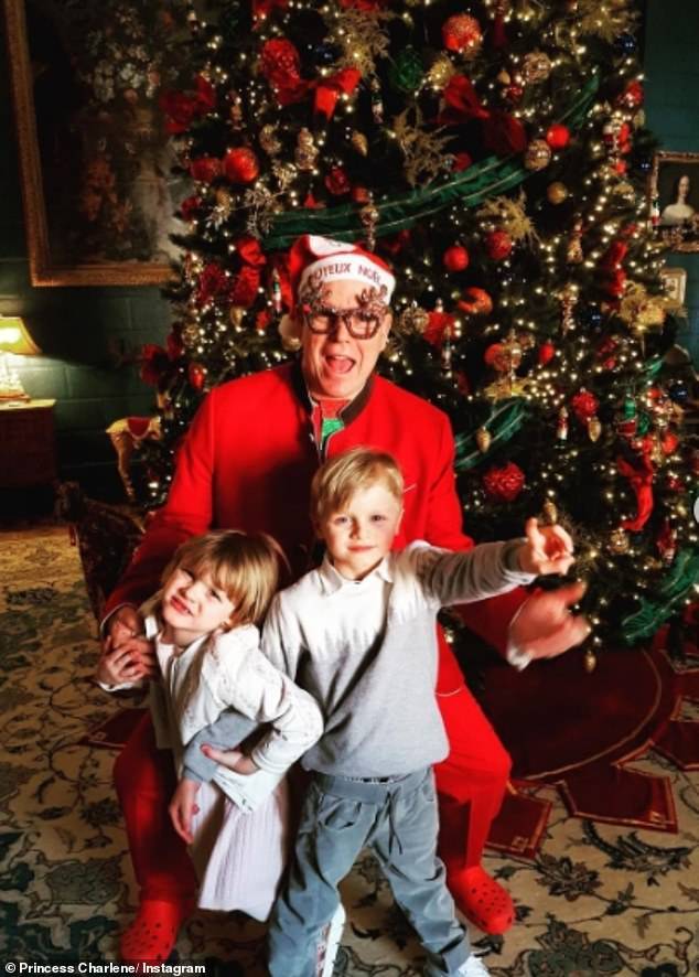 摩纳哥王妃夏琳迎40岁生日,摩纳哥王妃夏琳和孩子