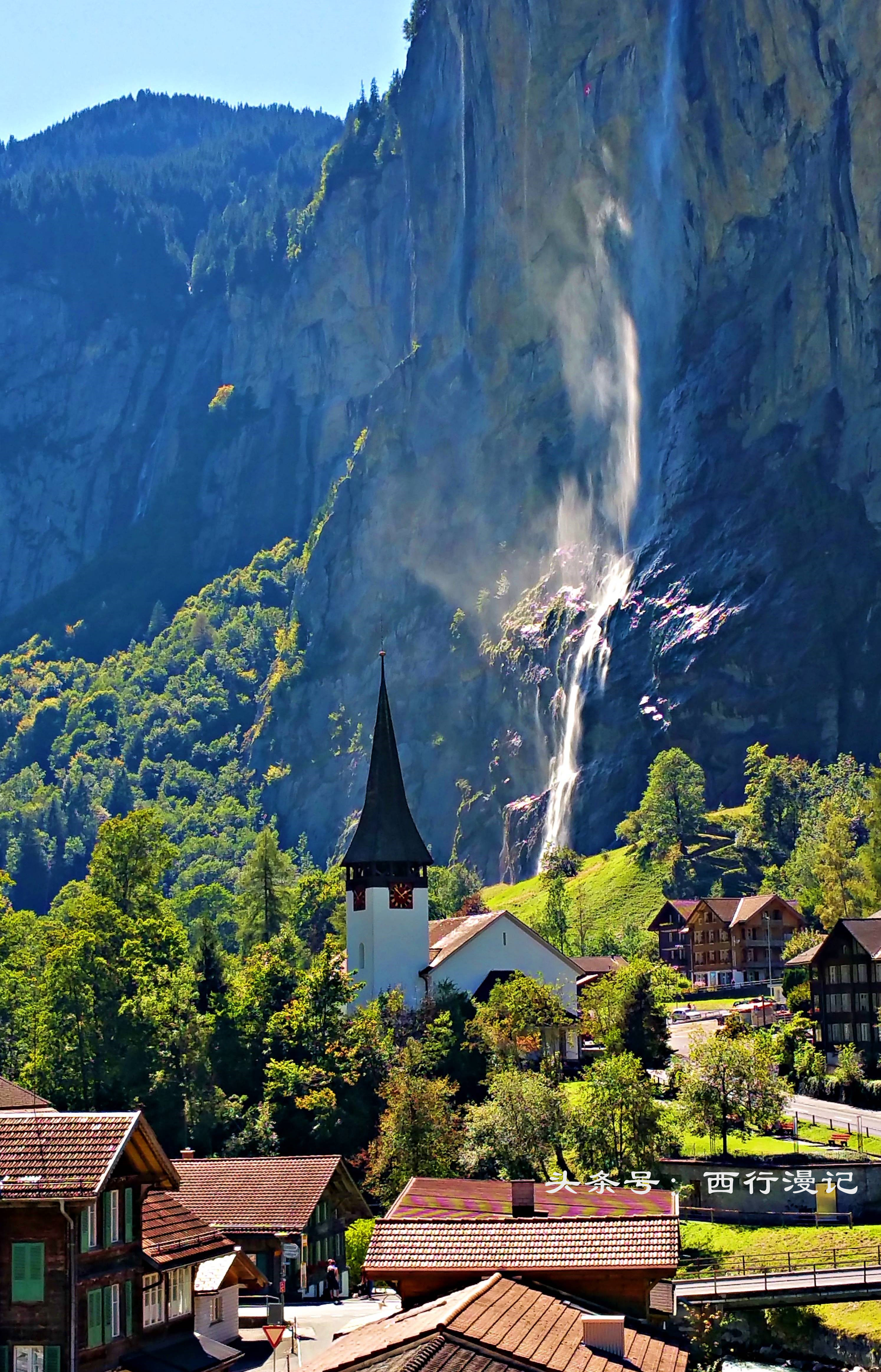 瑞士风景绝美的山,瑞士绝美的山村风光