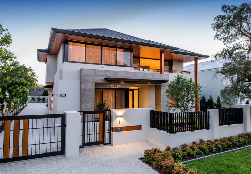 庭院入户门设计效果图,入户门庭院设计