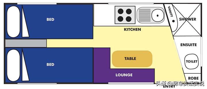和一般常见的皮卡房车布局不同,dmax皮卡房车六座布局