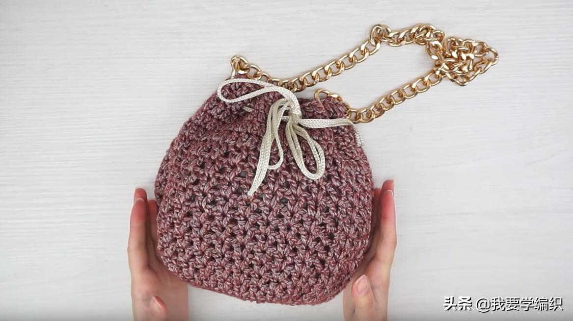 方形水桶包包的钩织教程,钩水桶包包编织教程