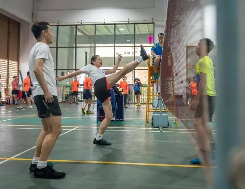 运动会各显身手,全民健身毽球运动