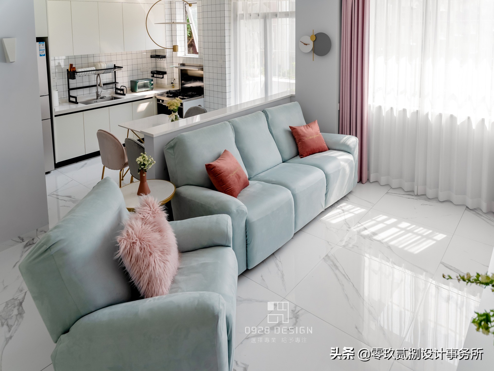 「零玖贰捌设计」65㎡“老破小”格局全改,变身阳光明媚小清新