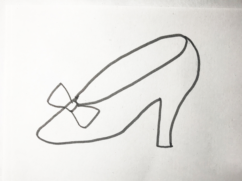 高跟鞋简笔画简单又好看,图画高跟鞋简笔画彩色