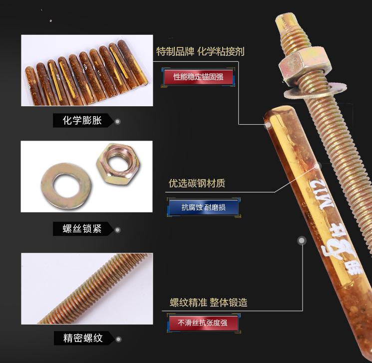 镀锌膨胀螺栓和304膨胀螺栓的区别,M12膨胀螺栓和M12化学螺栓什么区别