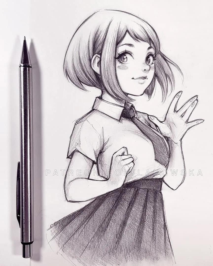 软萌可爱的动漫美少女怎么画,画可爱的动漫美少女特别简单