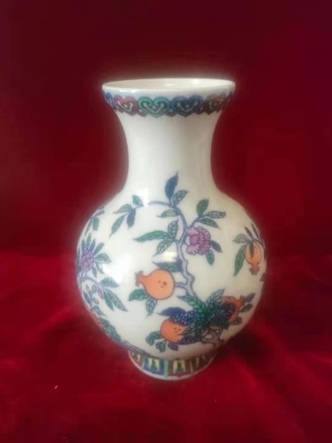 粉彩石榴瓶,陶瓷石榴瓶大号