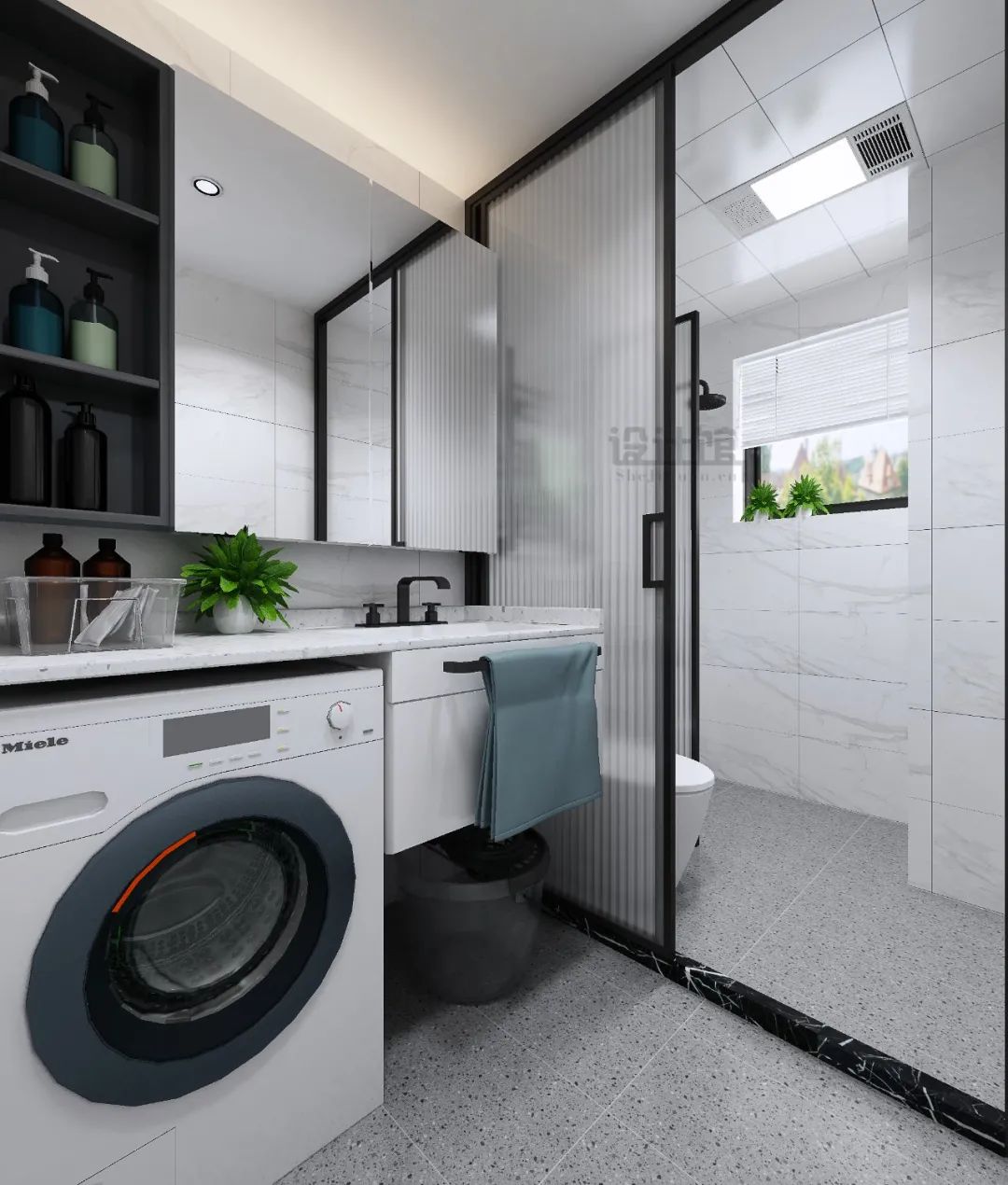 没有阳台洗衣机放哪里最适合,洗衣机除了放洗手间还可以放哪