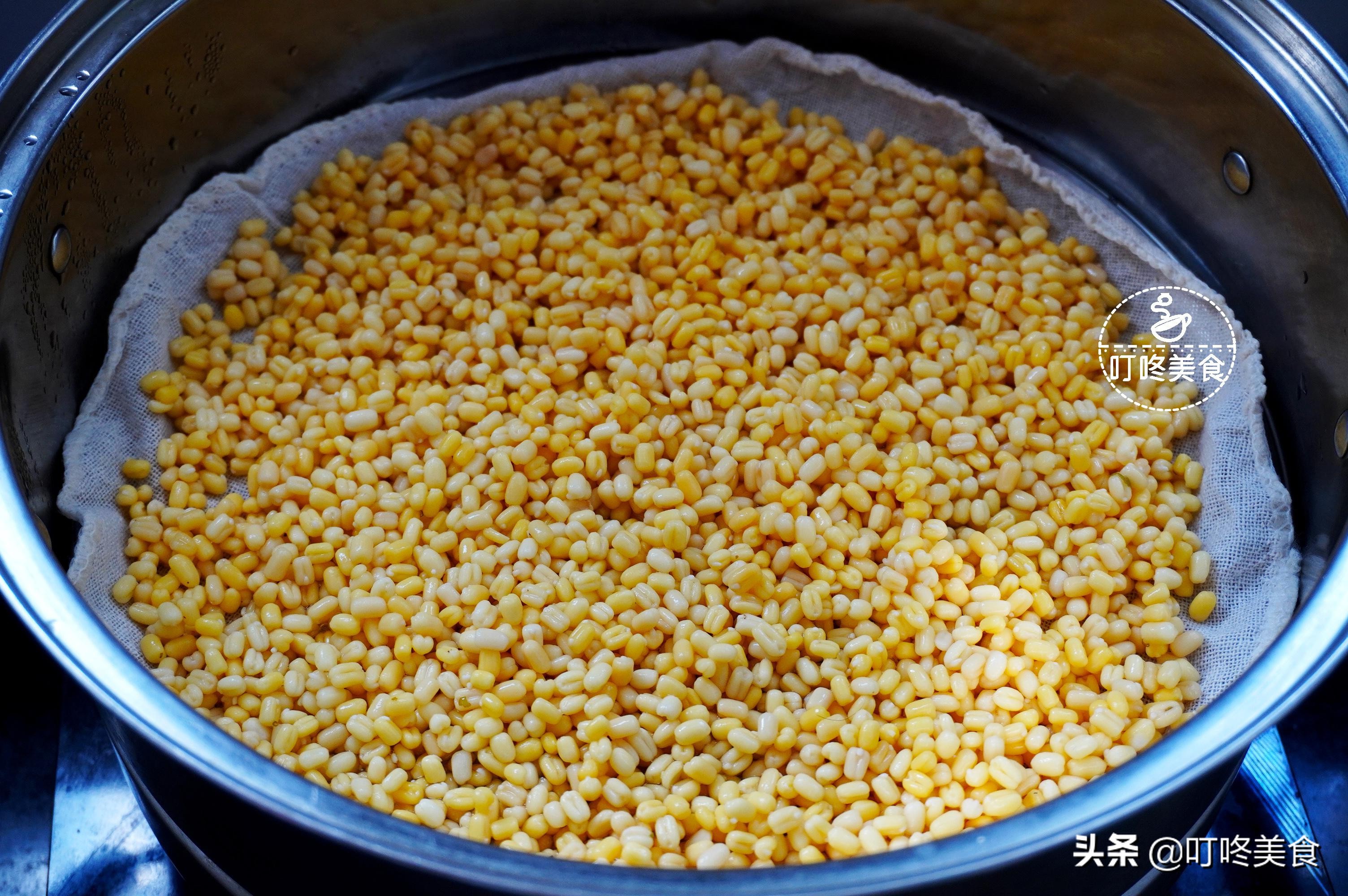 1碗绿豆1勺糖，2分钟教你自制绿豆糕，香甜细腻，比买的还好吃