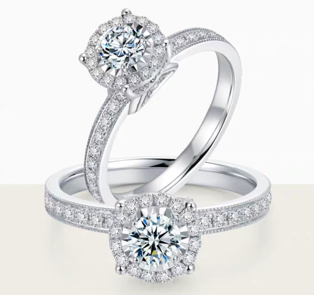 18k金做钻石戒指为什么是白的,铂金戒托镶嵌的是什么钻石