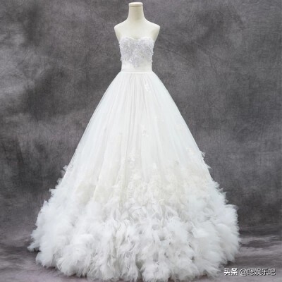 谢娜婚纱礼服,谢娜蓝色婚纱