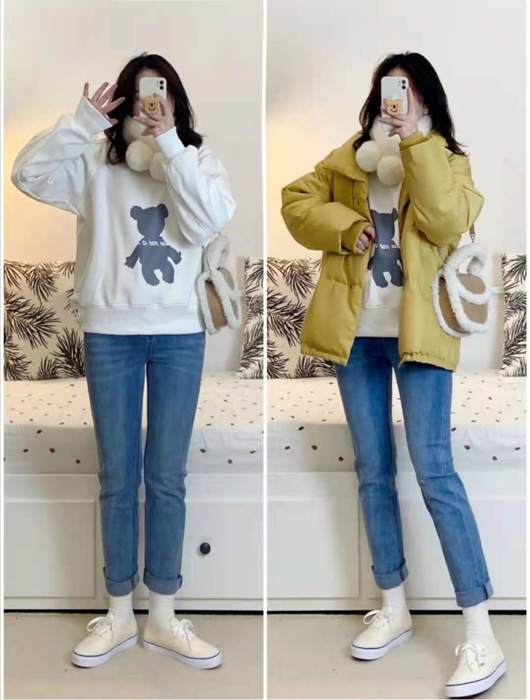 高贵气质羽绒服穿搭高级感,50-60妈妈短款羽绒服穿搭