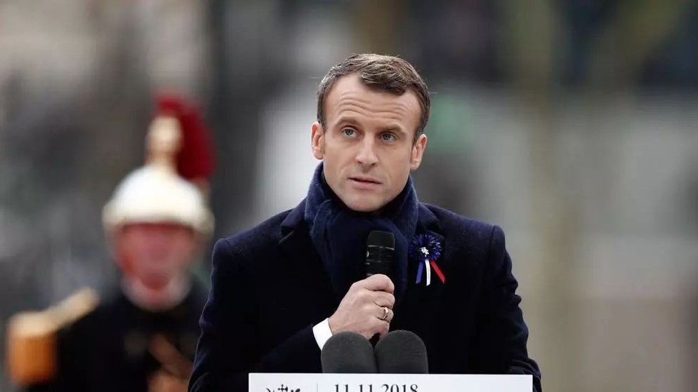 马克龙纪念一战结束百年演讲,马克龙纪念二战胜利视频