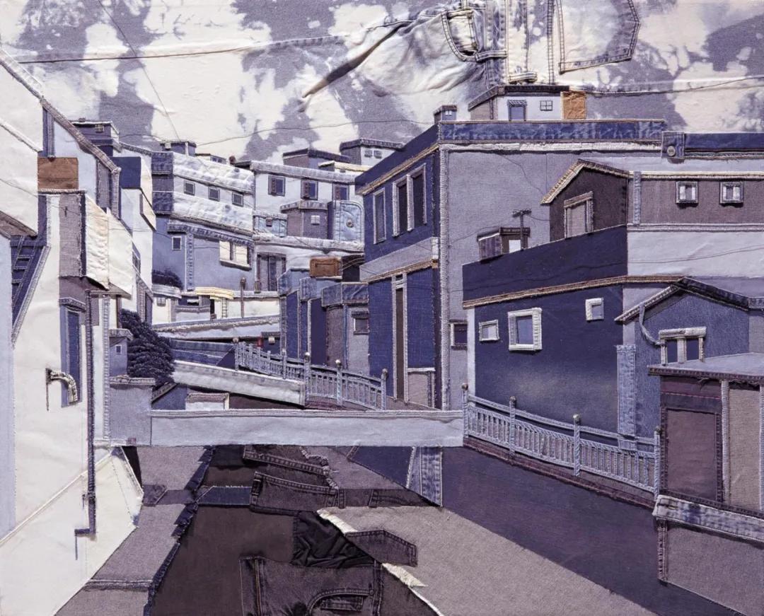 韩国妹子牛仔裤,韩国妹子用牛仔裤作画