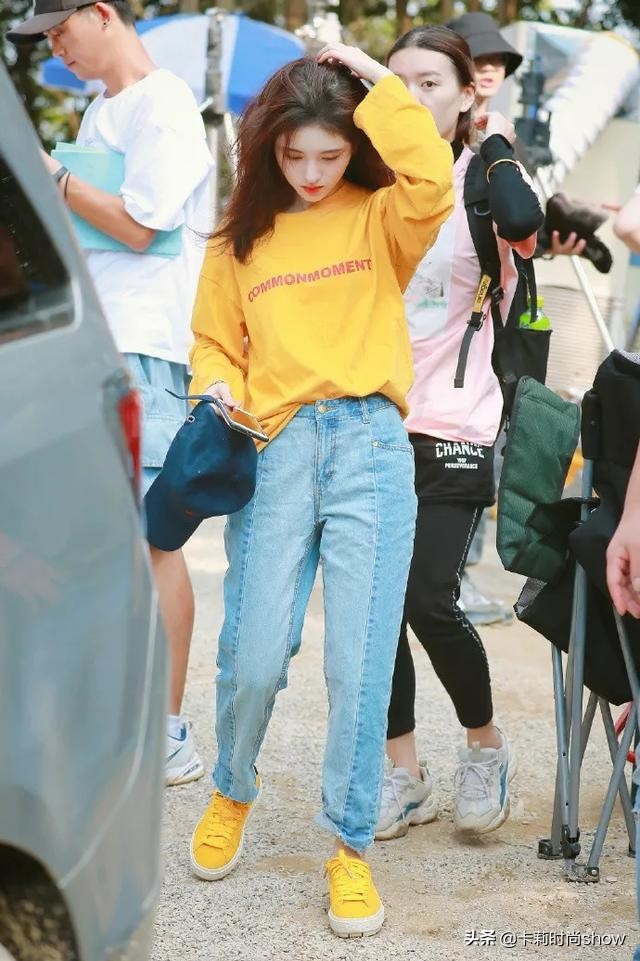 鞠婧祎的高腰裤,鞠婧祎穿高腰裤