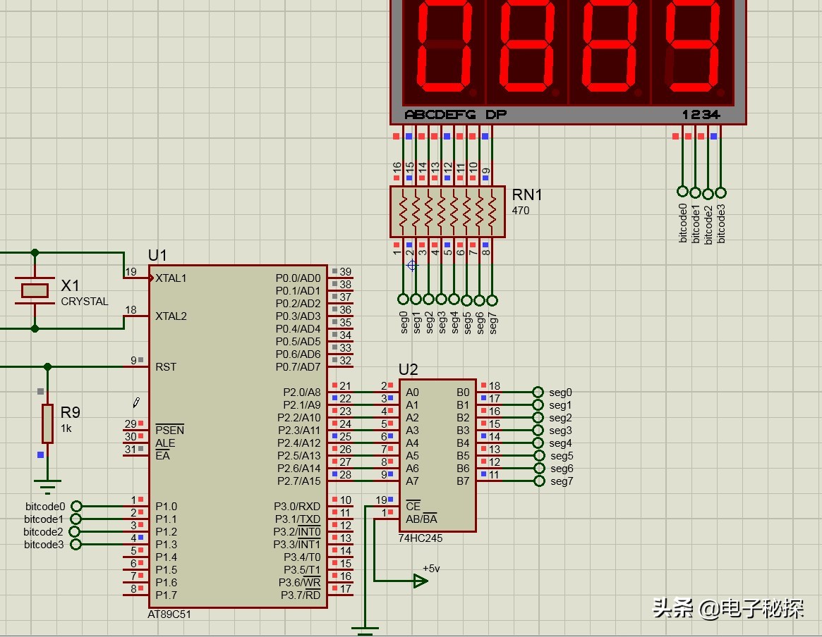 51单片机控制8位数码管怎么编程,自学51单片机好找工作吗