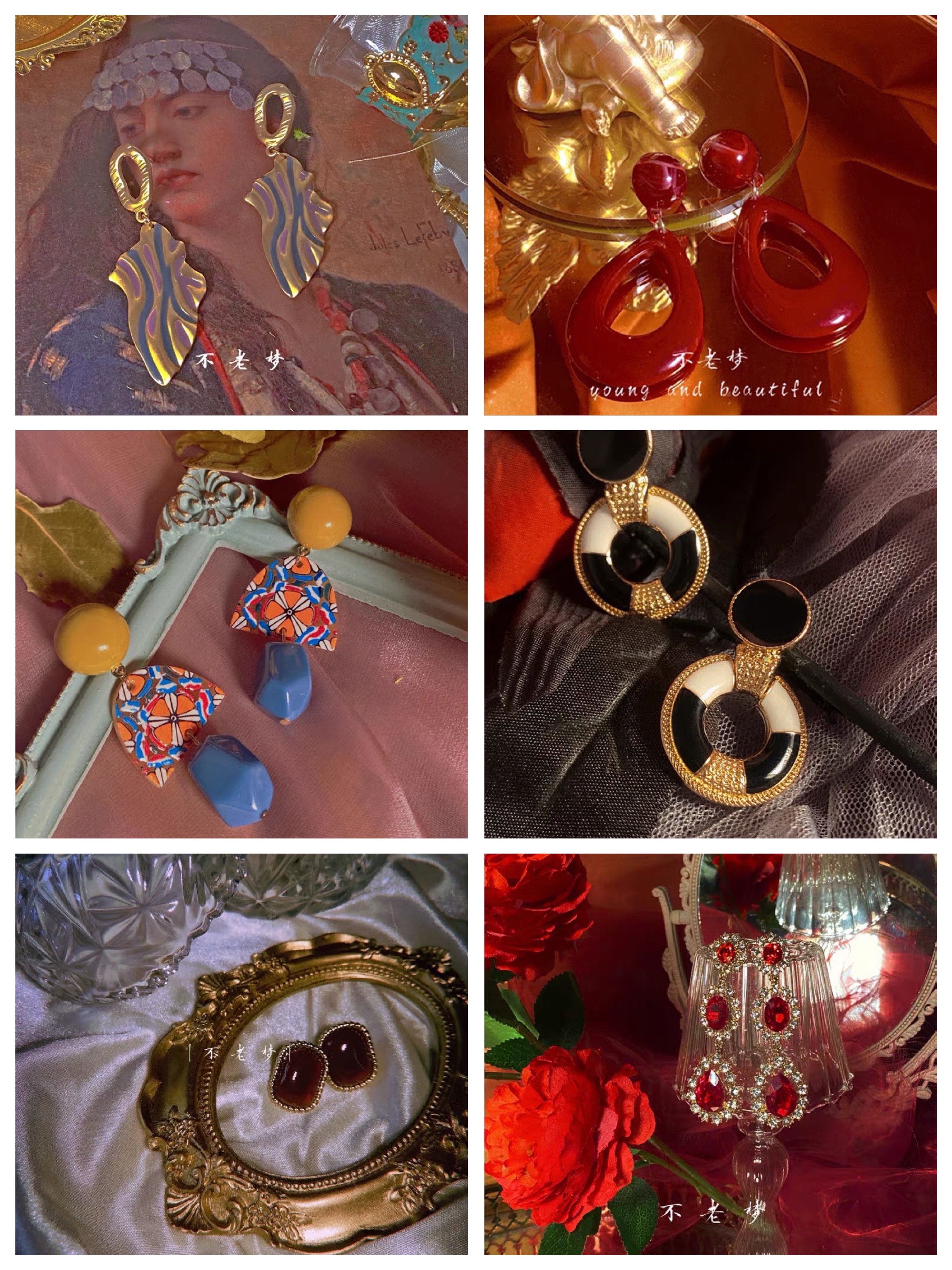 可爱时尚的耳环,小清新小众耳环