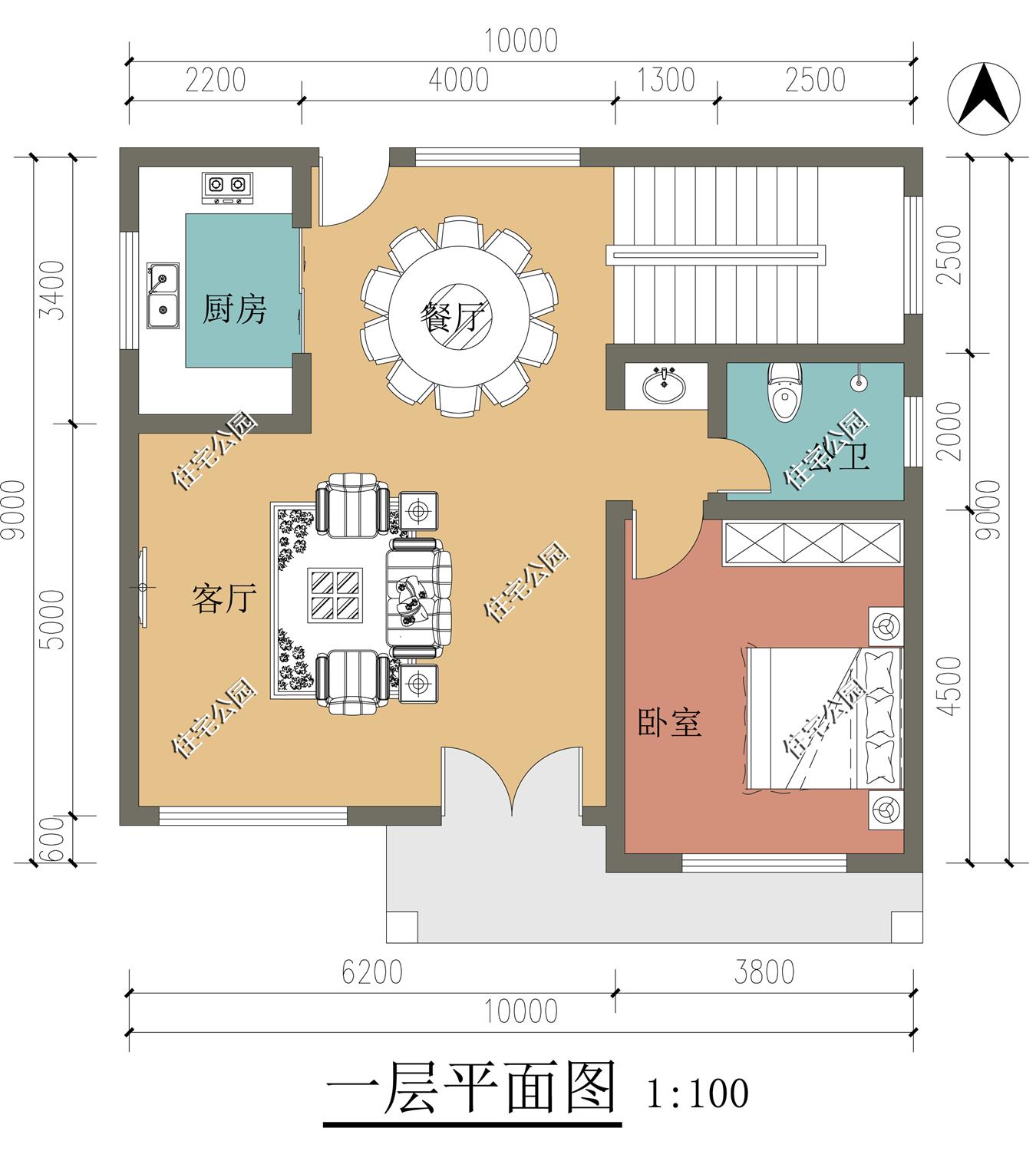 10款别墅一层带阁楼设计图,100套双层别墅设计图