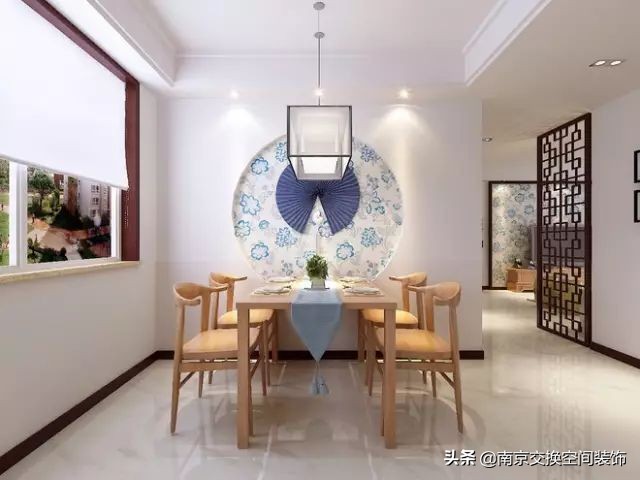 200平新中式餐厅装修效果图大全,新中式125平方客厅餐厅装修效果图