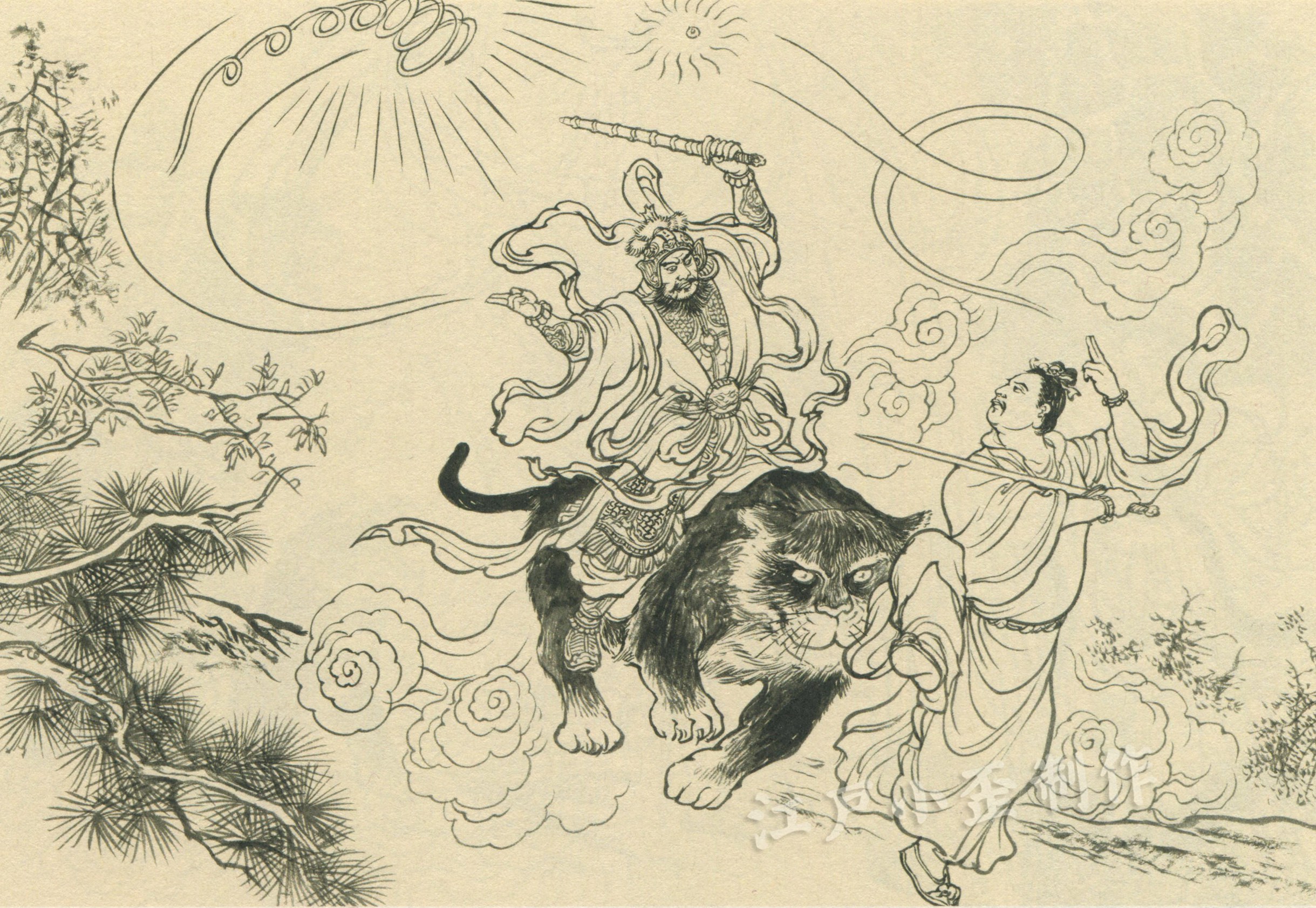 武财神赵公明的图片,赵公明财神爷的神话故事