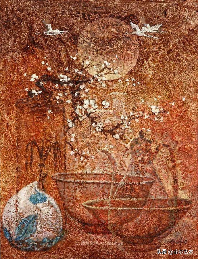韩国画家朱世柱的作品非常出色，温暖、音乐和神秘