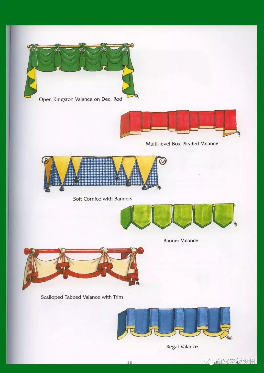手绘窗帘效果图,100种窗帘图案大全