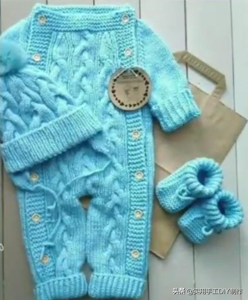 叶子针织宝宝连体衣裤教程 (连体婴儿裤子针织教程)