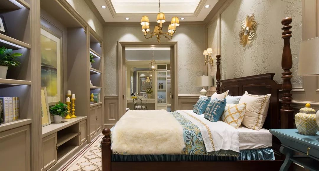 全屋美式轻奢护墙板效果图,美式实木护墙板装修效果图