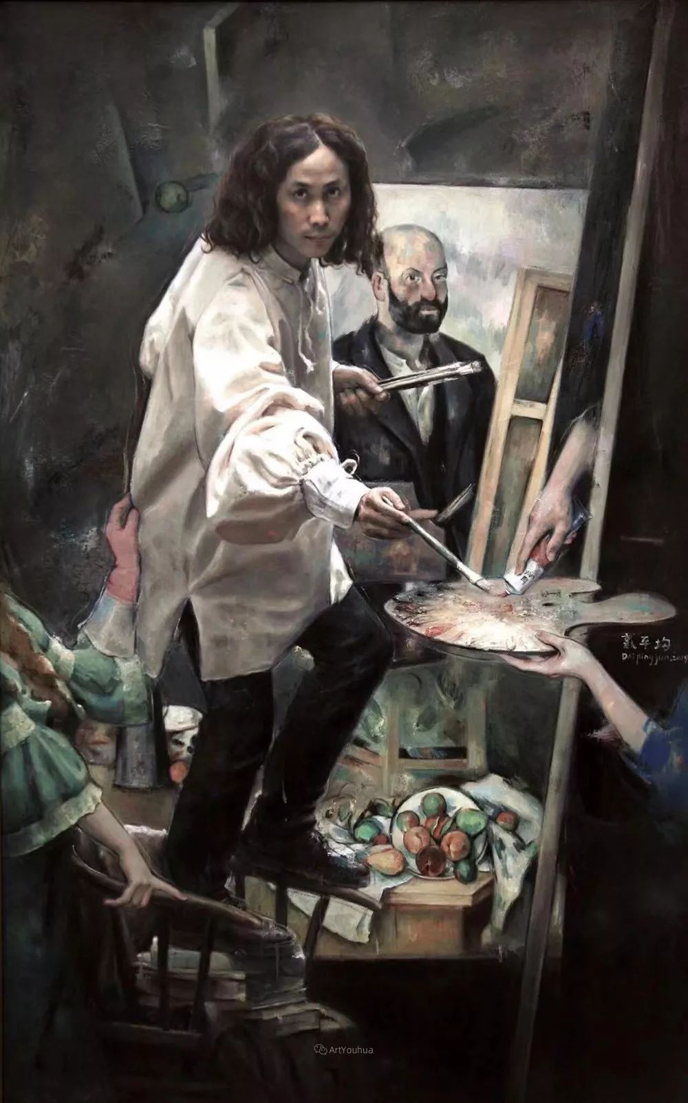 中国写意油画双年展高清作品集,国韵经典油画第五届