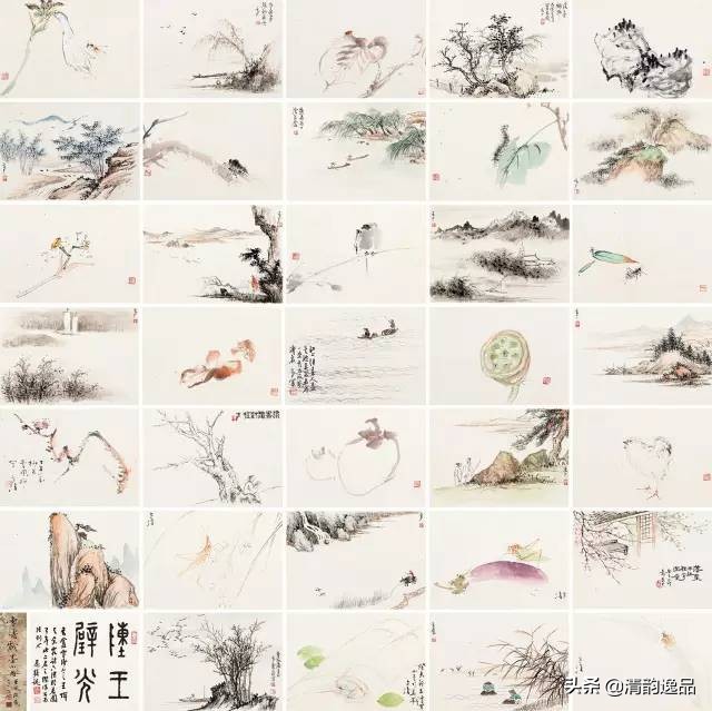 王雪涛花鸟画4尺整张图片,王雪涛花鸟画山水画作品