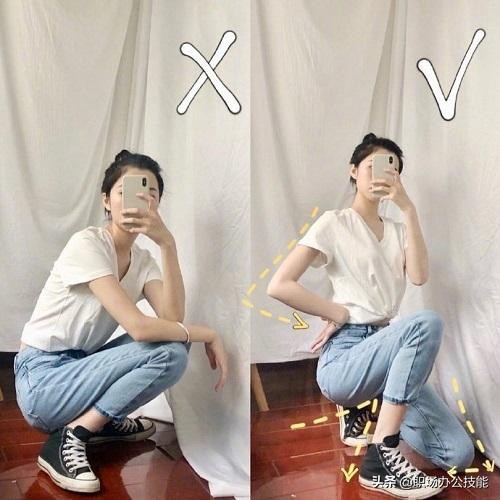 坐着对镜子拍照怎么拍显腿长,镜子怎么调整才能显高显瘦