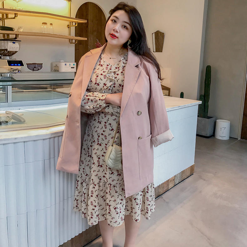 大码胖mm显瘦西装外套薄款,大码胖mm搭配西装外套