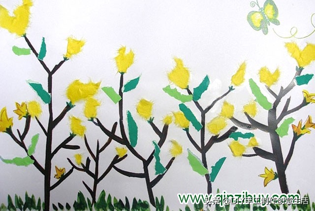 用圆纸片手工制作圣诞贴画,奇妙的纸片贴画手工