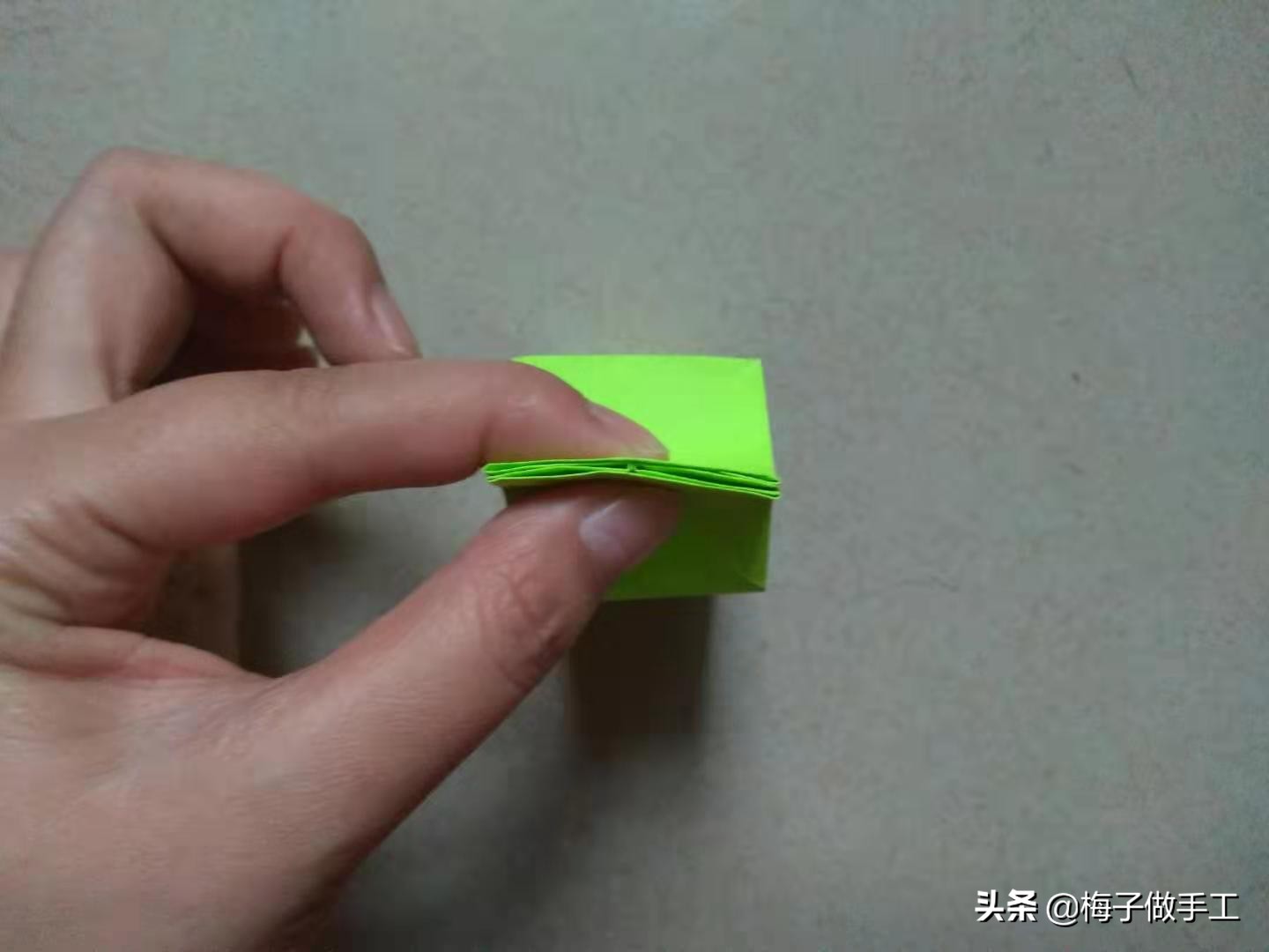 手工折纸简单好看的牛奶盒,简单折纸手工牛奶盒长方形纸