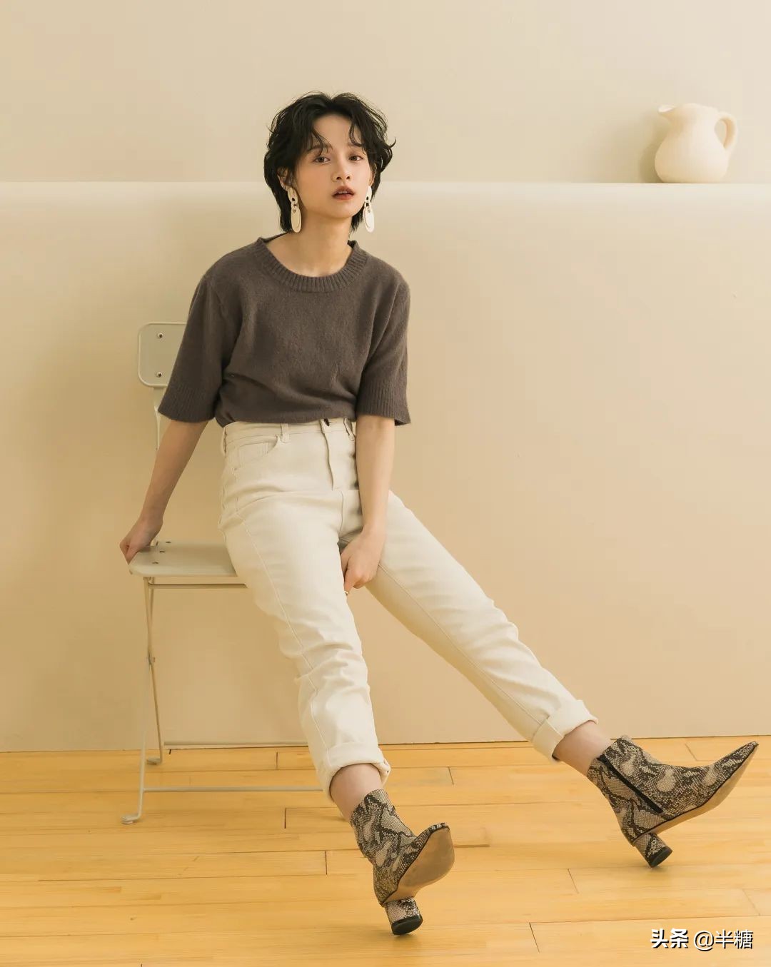 韩剧女主的穿搭连衣裙,韩剧女主穿条纹衬衫