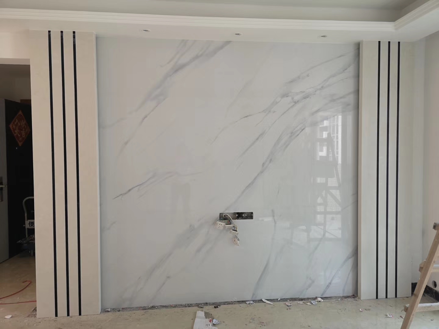 石材背景墙瓷砖颜色搭配效果图,极简大理石瓷砖背景墙效果图