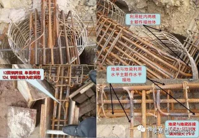 防雷接地引下线工艺图片,防雷接地及接地装置施工工艺流程
