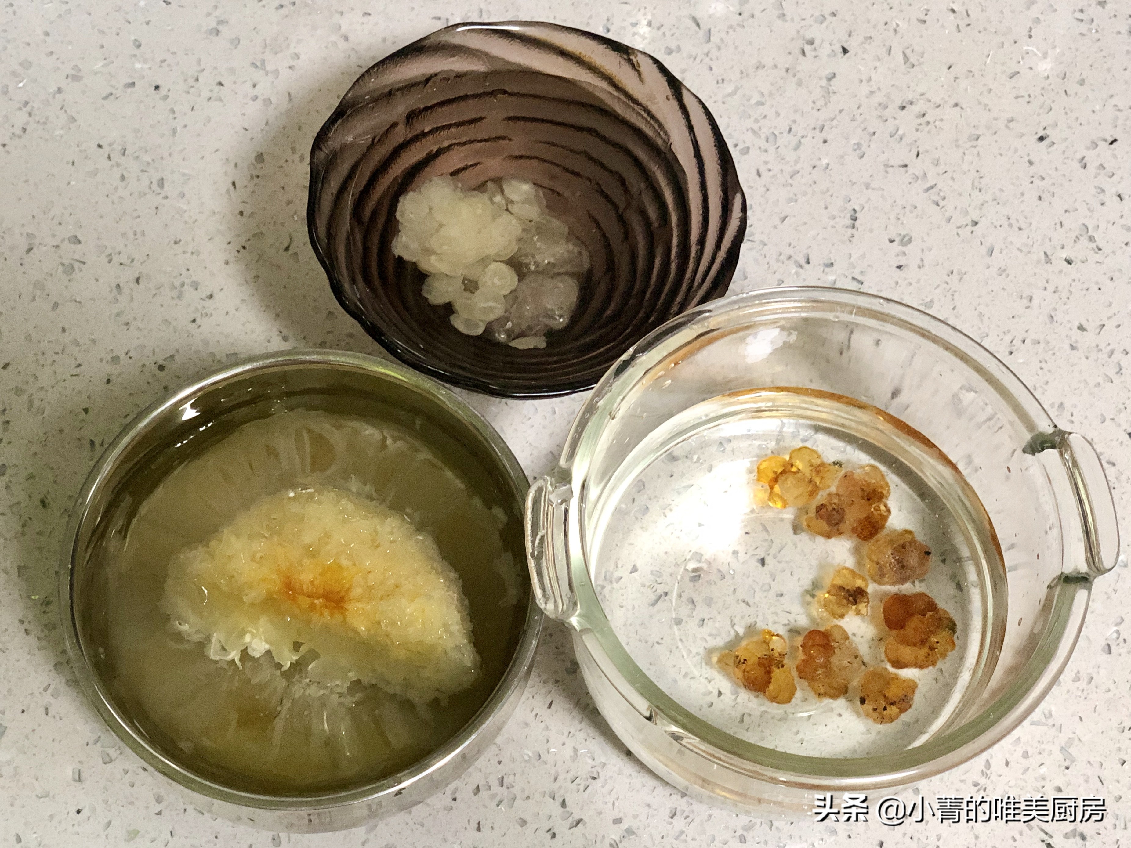 桃胶皂角米雪耳羹,桃胶皂角米雪燕银耳羹图片