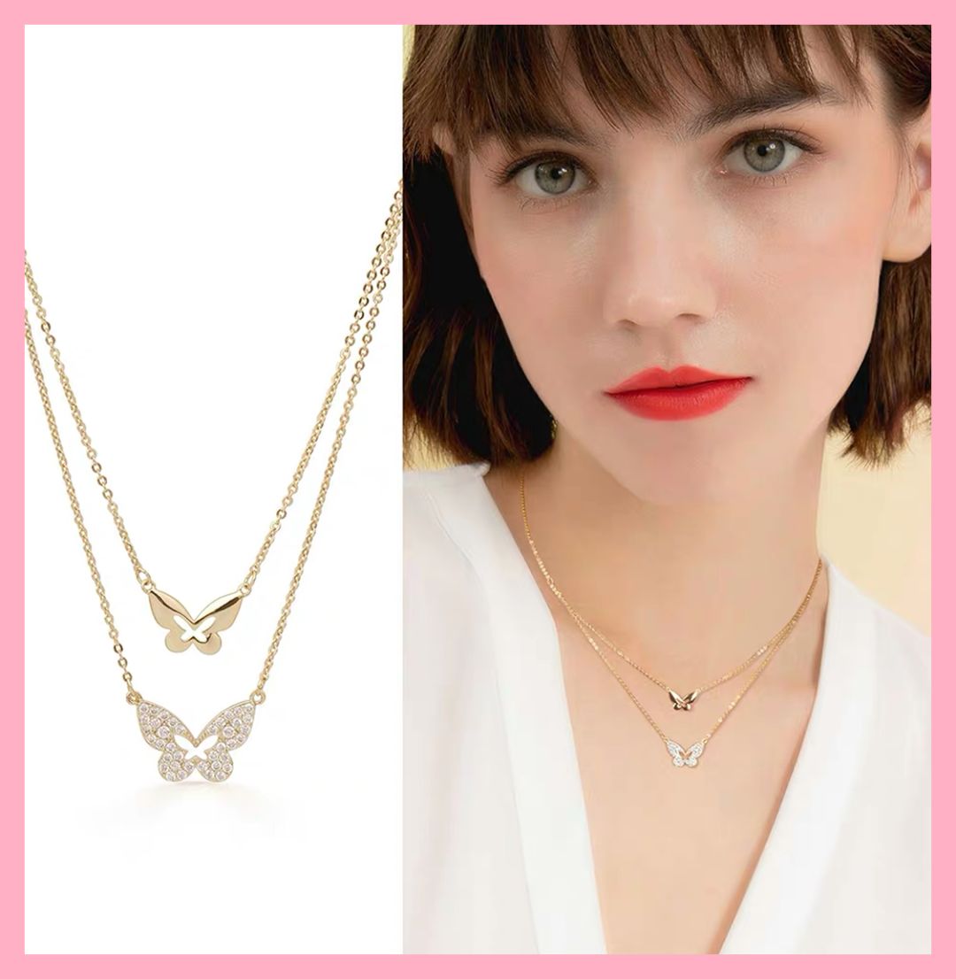 童年饰品金蝴蝶,童年土味发饰效果图