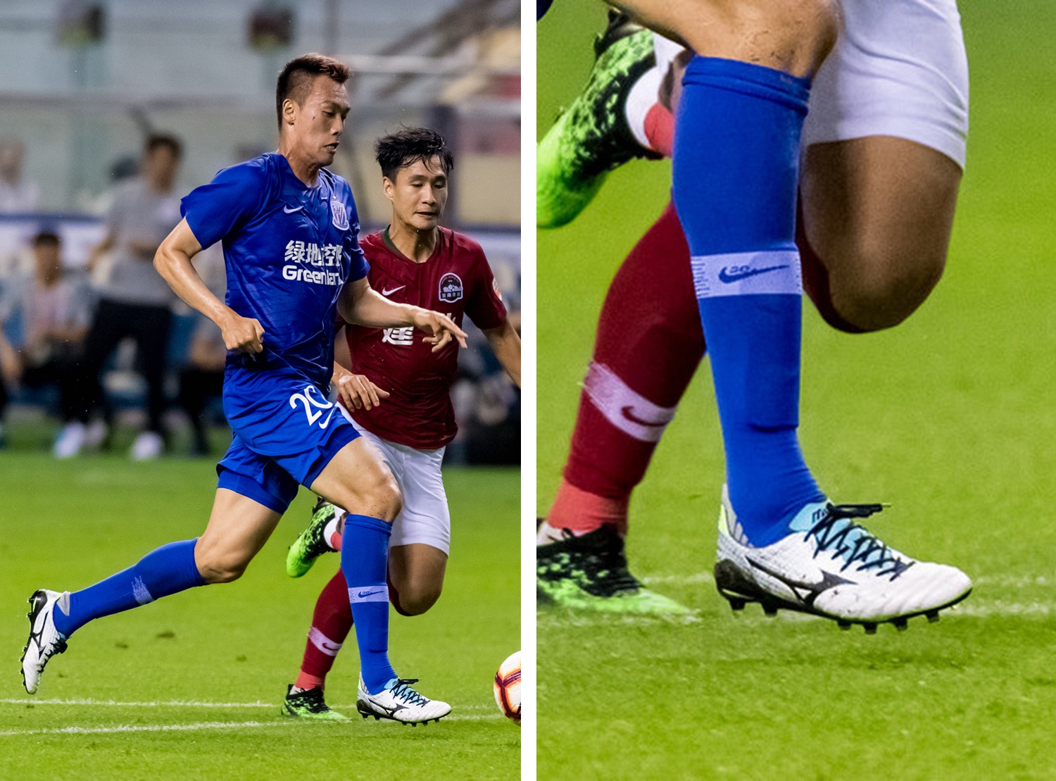 cba球员上脚球鞋,耐高球员球鞋上脚